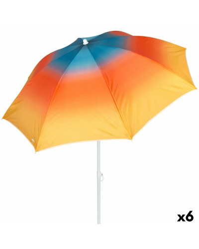 Sombrilla de playa Aktive Multicolor 200 x 200 x 200 cm (6 Unidades)