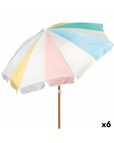 Strandparasol Aktive Ø 200 cm 20 x 185 x 20 cm (6 Stuks)