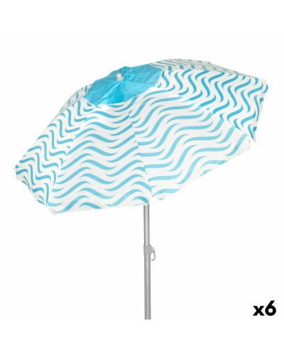 Strandparasol Aktive Blauw Ø 200 cm 200 x 190 x 200 cm (6 Stuks)