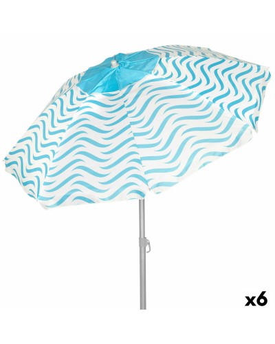 Aurinkovarjo Aktive Sininen Ø 220 cm 220 x 200 x 220 cm (6 osaa)