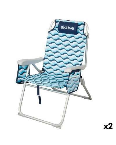 Beach Chair Aktive 48 x 95 x 78 cm (2 Units)