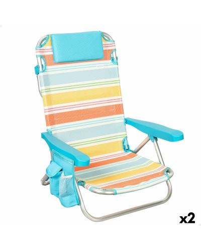 Sedia da Spiaggia Aktive 48 x 75 x 48 cm (2 Unità)