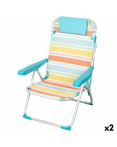 Strandstoel Aktive 48 x 90 x 60 cm (2 Stuks)