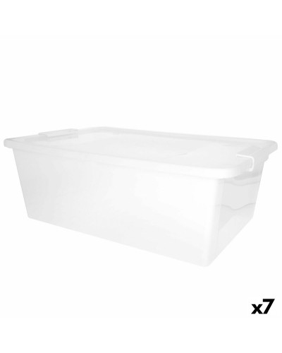 Opbergbak met Deksel Curver Wit Plastic 26 L 55 x 19 x 35 cm (7 Stuks)