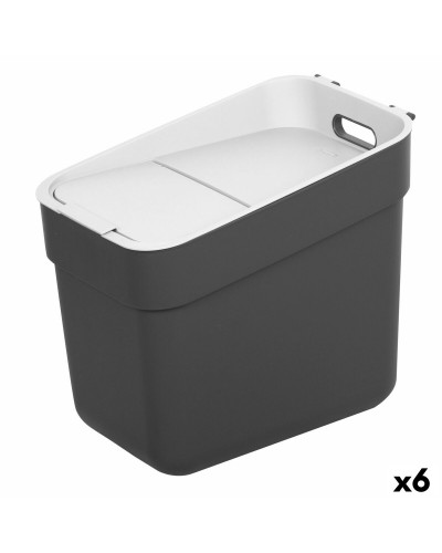 Poubelle Curver Gris Plastique 20 L (6 Unités)