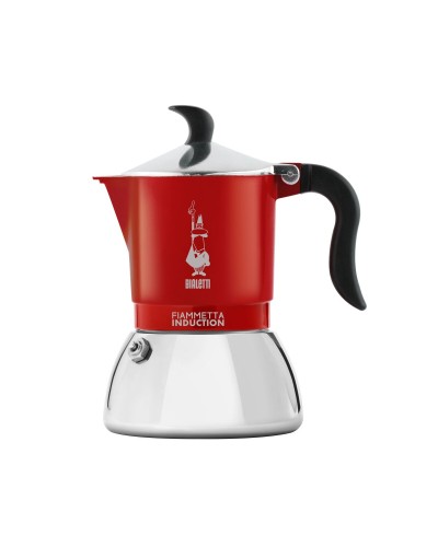 Cafetera Italiana Bialetti FIAMMETTA INDUCTI Rojo Acero Inoxidable 2 Tazas