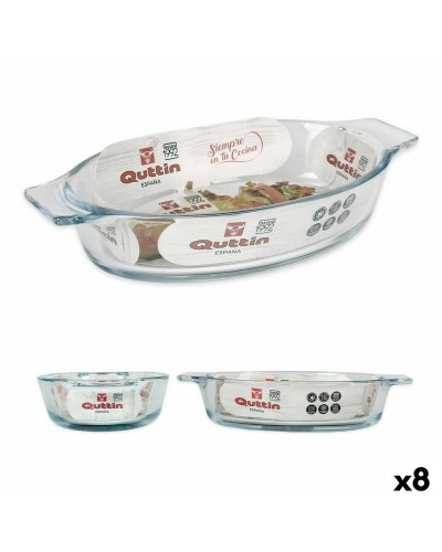 Vuoka Quttin VEN8435476251502 Ovaali Lasi 400 ml 20 x 11,5 x 4 cm (8 osaa) (20 x 11,5 cm)