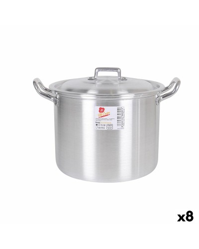 Casserolepan met deksel Aluminium 27 x 22 x 20 cm (8 Stuks)