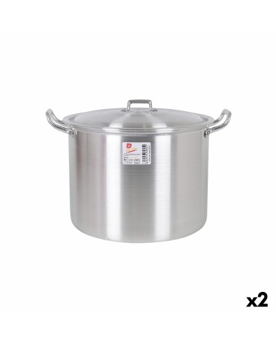 Kochtopf mit Deckel Aluminium 36 x 30 x 26 cm (2 Stück)