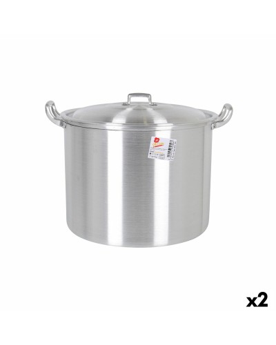 Casserolepan met deksel Aluminium 39 x 33 x 27 cm (2 Stuks)