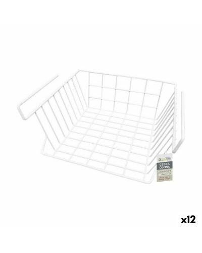 Korg för kökshylla Confortime Vit 29 x 27 x 15 cm (12 antal)