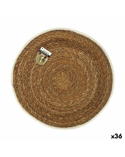 Salvamantel Privilege Algas marinas Marrón Con ribete Ø 45 cm (36 Unidades)