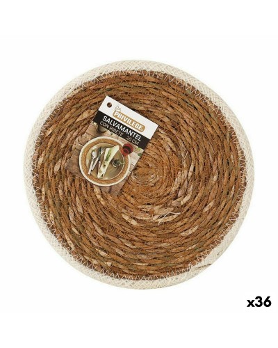 Bordsunderlägg Privilege Havsalger Brun Med list Ø 20 cm (36 antal)