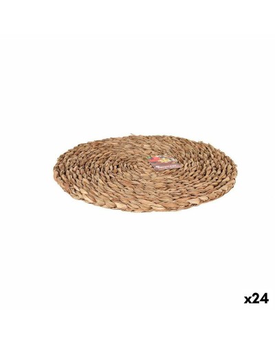 Salvamantel Privilege Marrón Ø 30 cm Mimbre (24 Unidades)