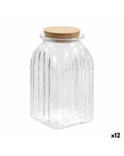 Bocal La Mediterránea A rayures 1,4 L verre (12 Unités)