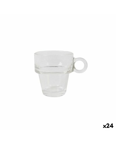 Juego de Tazas de Café La Mediterránea Tower 90 ml 3 Piezas (24 Unidades)