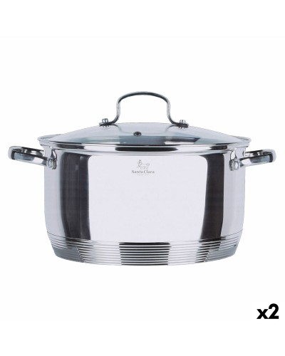 Casserole with lid Santa Clara Ø 22 x 30 x 11 cm (2 Units)
