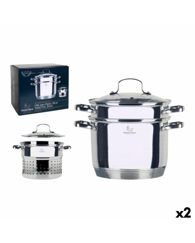 Casserolepan met deksel Santa Clara Santa clara 4,5 L Ø 22 x 30 x 19,5 cm (2 Stuks)