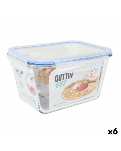 Boîte à lunch Quttin Rectangulaire 2,35 L (6 Unités)