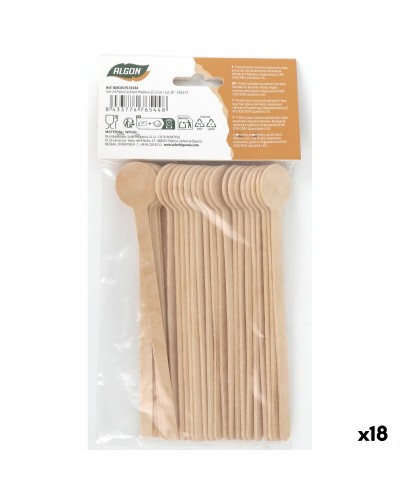 Set Lepels Algon Hout 15,2 cm 24 Onderdelen (18 Stuks)