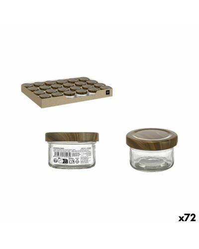 Tarro de Cristal La Mediterránea WOOD 100 ml (72 Unidades)