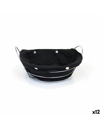 Breadbasket My Bar Black Metal 26 x 23,5 x 11,2 cm (12 Units)