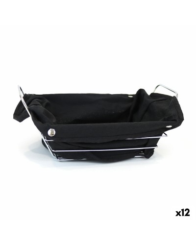 Breadbasket My Bar Black Metal Rectangular 29 x 20 x 11,7 cm (12 Units)