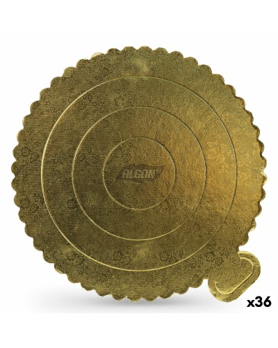 Base para pastel Algon Dorado 40 x 40 cm (36 Unidades)