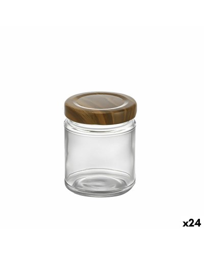 Pot en verre La Mediterránea WOOD 250 ml (24 Unités)