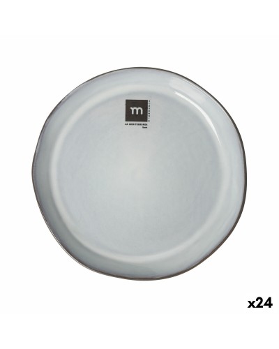 Plato Llano La Mediterránea Black clay