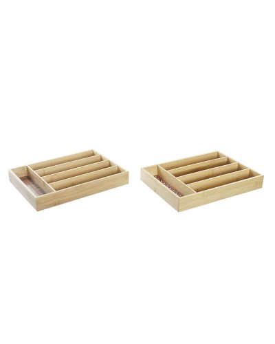 Besticks-sortering DKD Home Decor Bambu Kolonial Afrikan 25,5 x 35,5 x 5 cm (2 antal)
