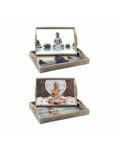 Uppsättning med Brickor DKD Home Decor 40 x 30 x 6 cm Trä MDF (2 antal)