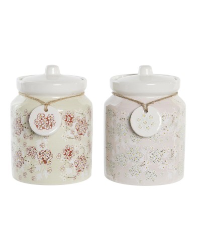 Boîte DKD Home Decor 12 x 12 x 16 cm 1 L Dolomite Traditionnel (2 Unités)