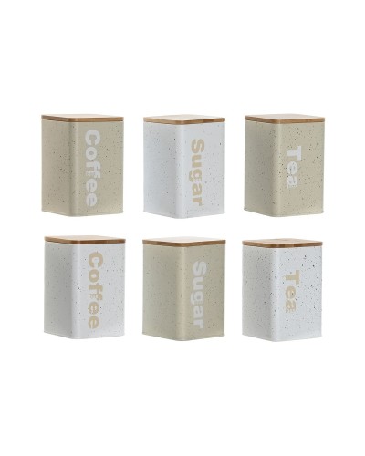 Purkki Home ESPRIT Beige Harmaa (2 osaa) (6 osaa)