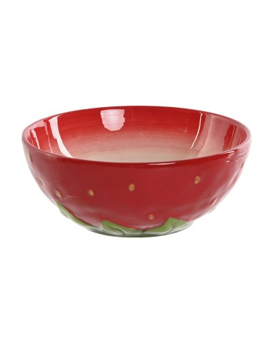 Ciotola Home ESPRIT Rosso Gres Moderno 15,4 x 15,4 x 6 cm