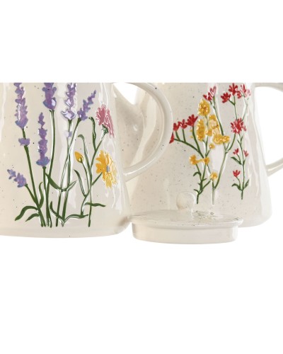 Théière Home ESPRIT Multicouleur Porcelaine 900 ml (2 Unités)