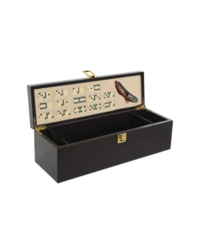 Viinitarvikesetti Home ESPRIT Ruskea Puu MDF 36 x 11 x 12 cm