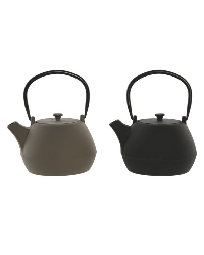 Tekanna Home ESPRIT Svart Beige Rostfritt stål Järn 1,2 L (2 antal)