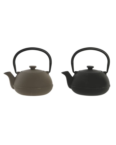 Theepot Home ESPRIT Zwart Beige Roestvrij staal Ijzer 300 ml (2 Stuks)