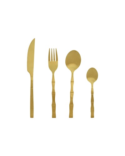Cutlery Home ESPRIT Golden Stainless steel 15 x 7 x 24 cm 16 Pieces