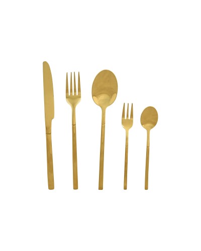 Bestick Home ESPRIT Gyllene Rostfritt stål 17 x 7 x 24 cm 20 Delar