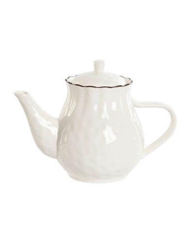 Tetera Home ESPRIT Blanco Marrón Porcelana 1 L