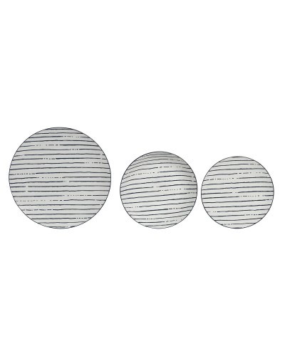 Vajilla Home ESPRIT Azul Porcelana Rayas Mediterráneo 18 Piezas