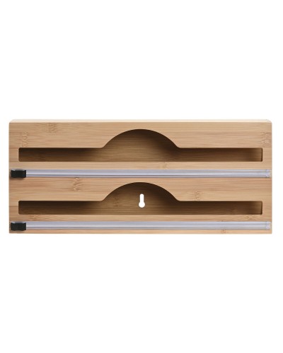 Houder voor keukenpapier Home ESPRIT Natuurlijk Bamboe 33,5 x 7 x 14,5 cm