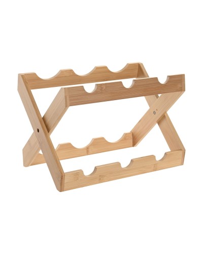 Flaskställ Home ESPRIT Naturell 35,5 x 20 x 29,5 cm