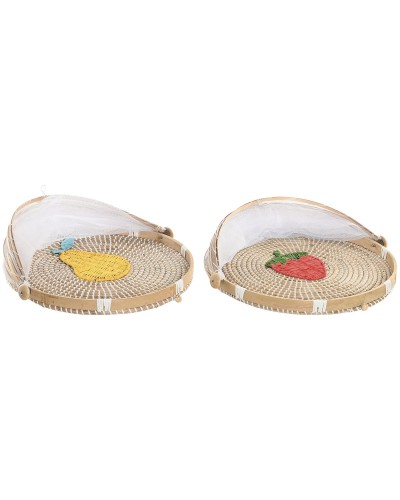 Cubreplatos Home ESPRIT Fibra natural 40 x 40 x 24 cm