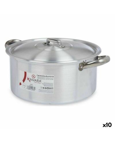 Kookpot met Deksel Kinvara 100007 Zilverkleurig 5 L (10 Stuks)