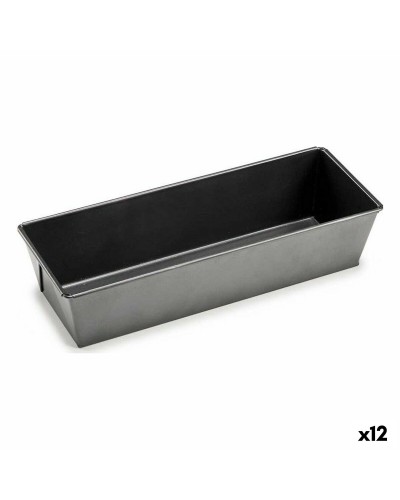 Rektangulär bakform Mörkgrå Metall Kolstål 11,5 x 7,7 x 31 cm (12 antal)