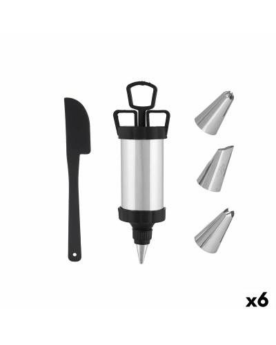 Gebaksspuitzak Kinvara HD092838 Zwart Zilverkleurig Set (6 Stuks)