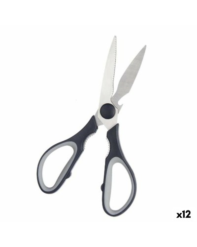 Kräuterschere Kinvara KT156088 Schwarz Silberfarben Edelstahl 8,5 x 21 x 1,5 cm (12 Stück)